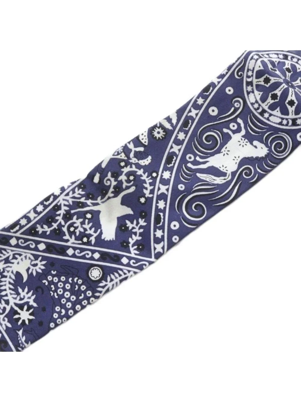 ★SOLD★ Hermes Twill Scarf Peuple du Vent People of the Wind Silk Navy - Picture 8 of 9